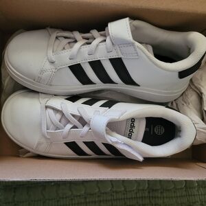 Adidas Kids' White and Black Sneakers